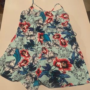 Floral Shorts Romper